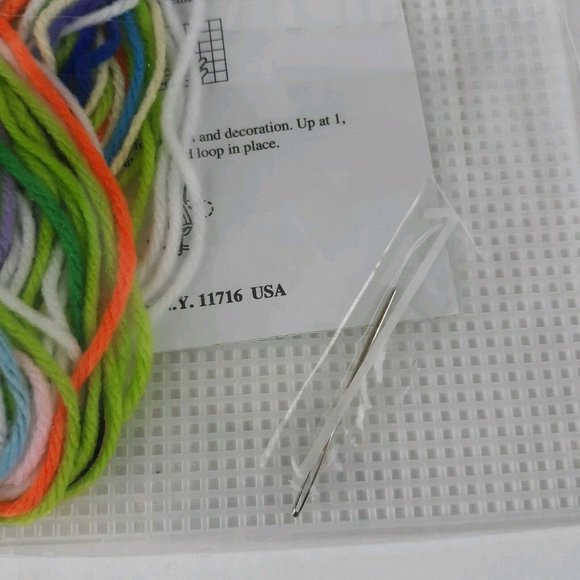 Counted Cross Stitch Bunny Bluebird Flowers Spring - Picture 4 of 4